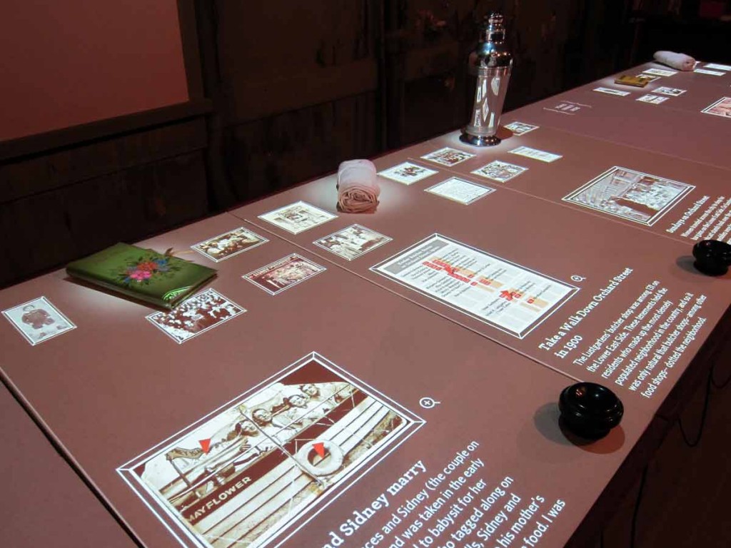 Images on the Potion-designed Touch Screen Table relate to the objects chosen by each visitor