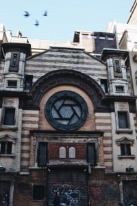 A former Jewish synagogue, coverted into an artist studio on Rivington St
