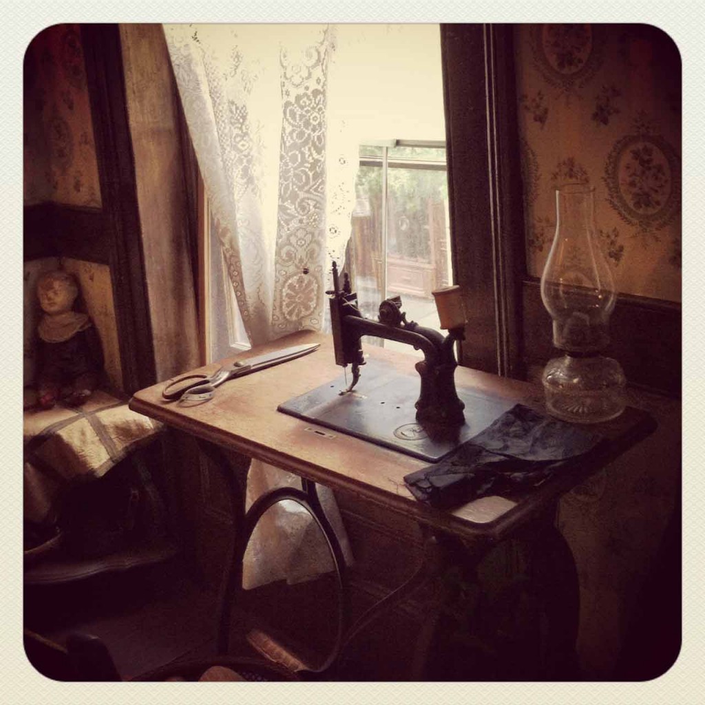 A sewing machine in the Gumpertz apartment at 97 Orchard 