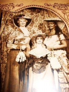 Despite appearances to the contrary, this photo was not taken in the 19th century. It it actually a picture of me, my mother, and my grandmother at a convention center over twenty years ago in Boca Raton, Florida.