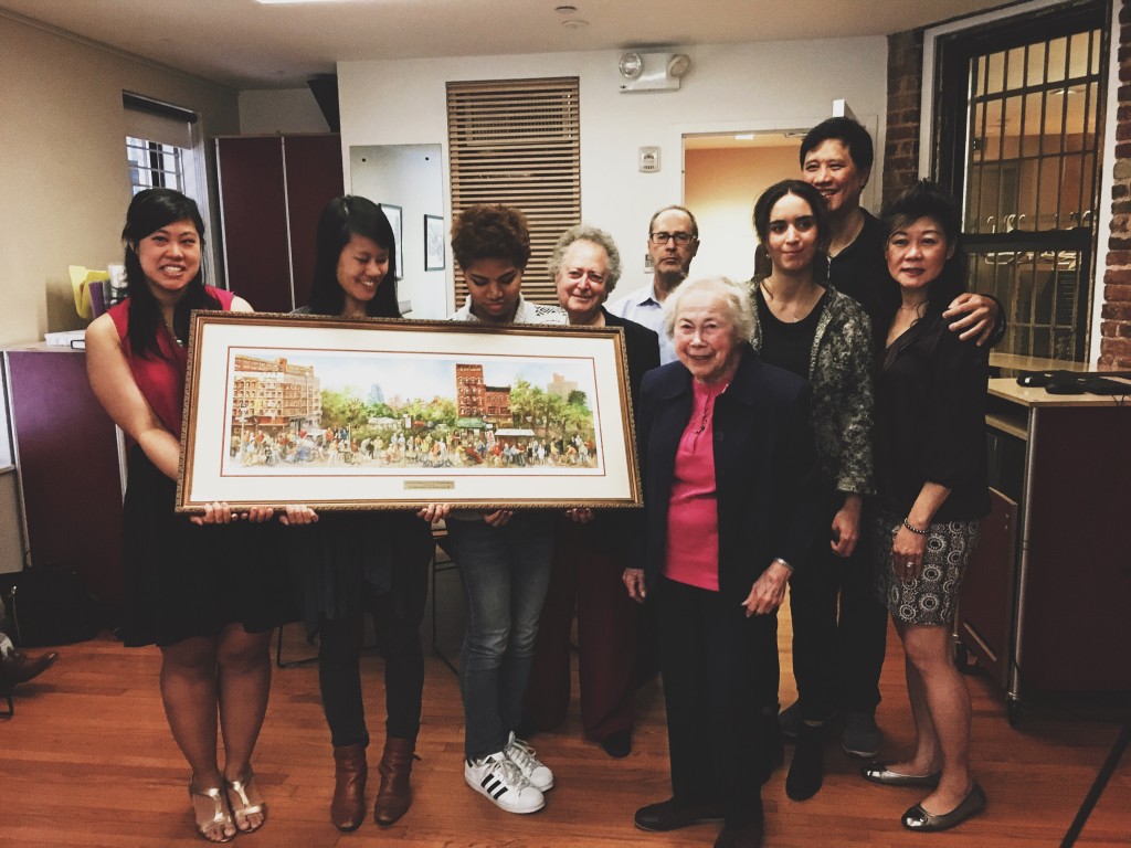 Posing with some of the subjects of Grand Street NYC. From let to right are: Sharanne Ng, Charissa Ng, Jessie Page, Joannie Pagremanski, Ken Page, Hedy Pagremanski, Ken Page, Candace Feio, Larry Ng, Annie Chu. 